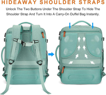 Lumesner Handgepäck Rucksack, extra großer 40L Flugzugelassener Reiserucksack für Damen & Herren