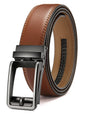 CHAOREN Men's Casual Leather Belt - Brown Belt for Jeans 1 3/8" - Ideal for Everyday Wear