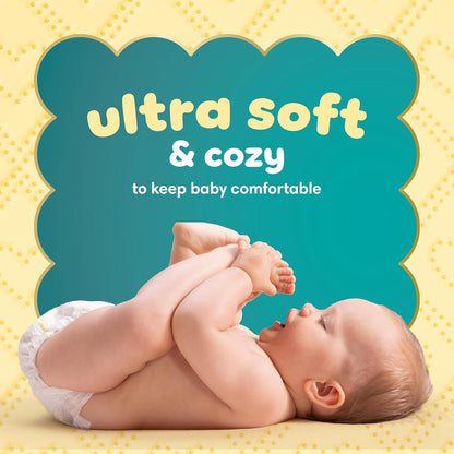 Pampers Swaddlers Windeln, Größe 0 (bis 4,5 kg), 84 Stück, Saugfähig, Hält Babys trocken und bequem, Hautverträgliche Einwegwindel