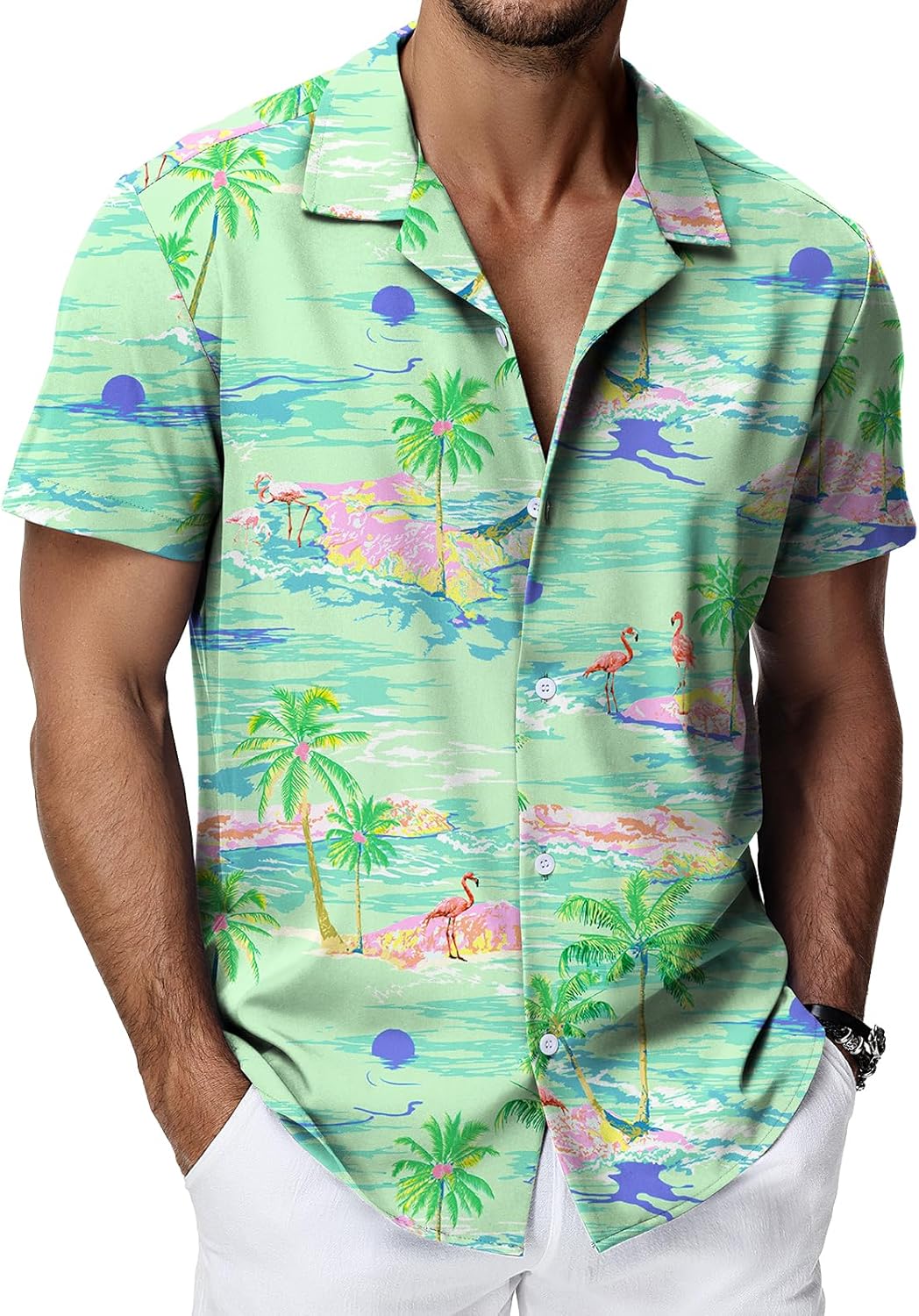 XX-LargeFlamingo Mint Beach
