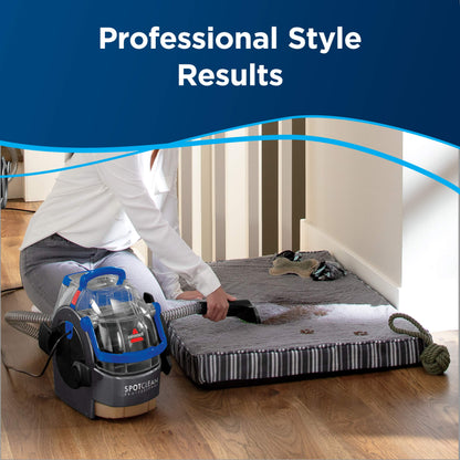 BISSELL Spotclean Professional Portable Carpet And Upholstery Deep Cleaner With Full-Sized 5.9 Amp, 5Ft Hose With 3" Tough Stain Brush, 3-In-1 Stair And Hydro-Rinse Self-Cleaning Tools, 2891B