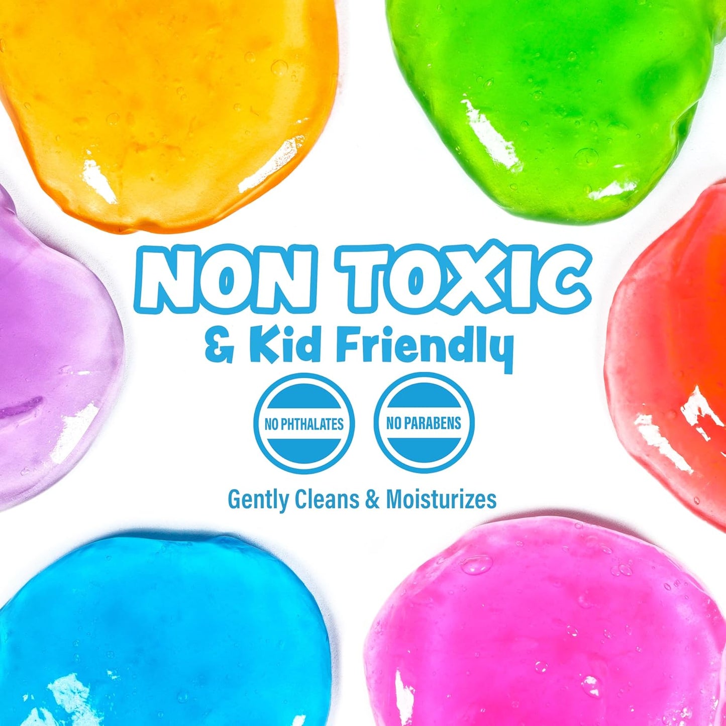 Tub Works™ Cosmic Bath Slime™ Kinderseife Badespielzeug, 6er-Pack | Dehnbare, matschige Schleimseife für Kinderbad | Frische,, fruchtige Düfte | Ungiftig | Sensorisches Spielzeug für Kinder & Kleinkinder