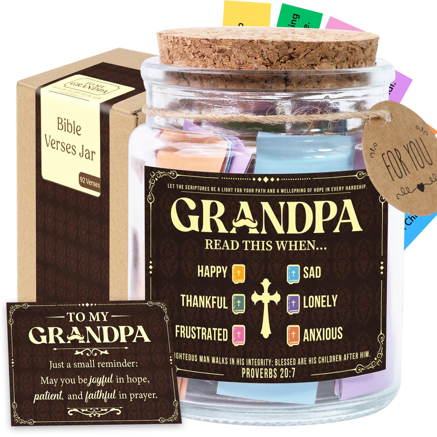 Read This When Bible Verses Jar – Birthday Gifts for Women, Christian Gifts for Women, Graduations Gift for Her, Fathers Day Gift