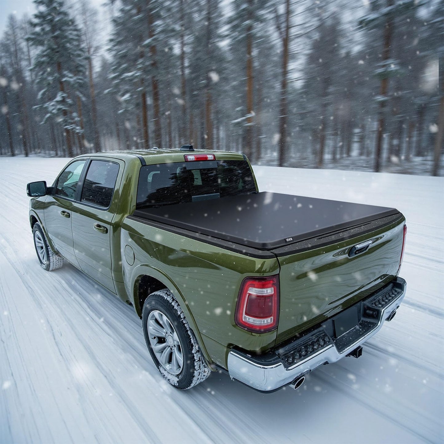 VEVOR Weiche aufrollbare Ladeflächenabdeckung, kompatibel mit 2019–2024 Dodge Ram 1500 Classic, 2003–2025 Ram 2500 3500, passend für 1,95 m (6 Fuß 4 Zoll/76 Zoll) Ladefläche, PVC-Abdeckung mit Aluminiumlegierungsstangen