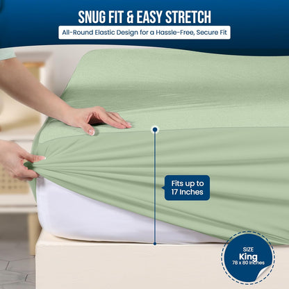 Utopia Bedding Wasserdichter Matratzenschoner für Doppelbetten/Full Size, Premium Frottee Matratzenbezug 200 g/m², Atmungsaktiv, Spannbetttuch-Stil mit dehnbaren Taschen (Weiß)