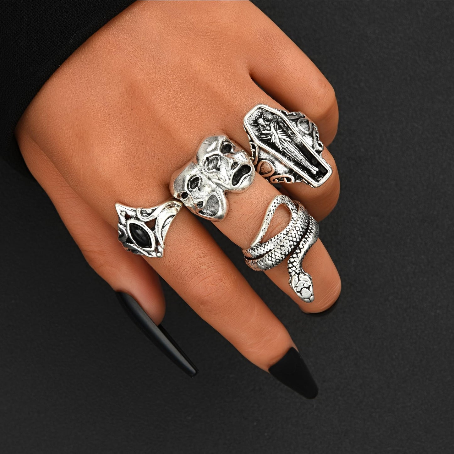 FAXHION 24-60 Pcs Gold Stackable Rings for Women, Knuckle Rings Chunky Gold Ring Set Dainty Stacking Cute Rings, Multiple Sizes Cute Jewelry Set Gift