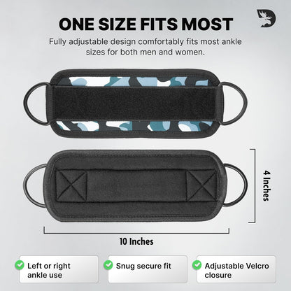 DMoose Ankle Strap for Cable Machine - One Size Fit with Premium Padding, Workout Kickback Ankle Cuffs, Ankle Bands for Working Out, Booty Workouts, Leg Extension, Hip Abductors & Lower Body Exercises