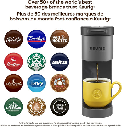 Keurig K-Mini Go Single Serve K-Cup Pod Coffee Maker, 1.24 L removable reservoir, Gray
