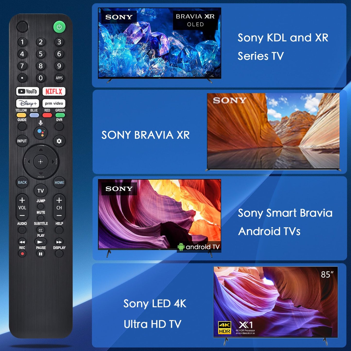 Replacement for Apple TV Remote,for Apple 4K/ Gen 1 2 3 4/ HD,A2169 A1842 A1625 A1427 A1469 A1378 A1218
