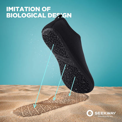 SEEKWAY Wasserschuhe Damen Herren Schnelltrocknend Badeschuhe Aquaschuhe Barfuß Rutschfest Schwimmen Pool Outdoor Surfen Fluss See Yoga