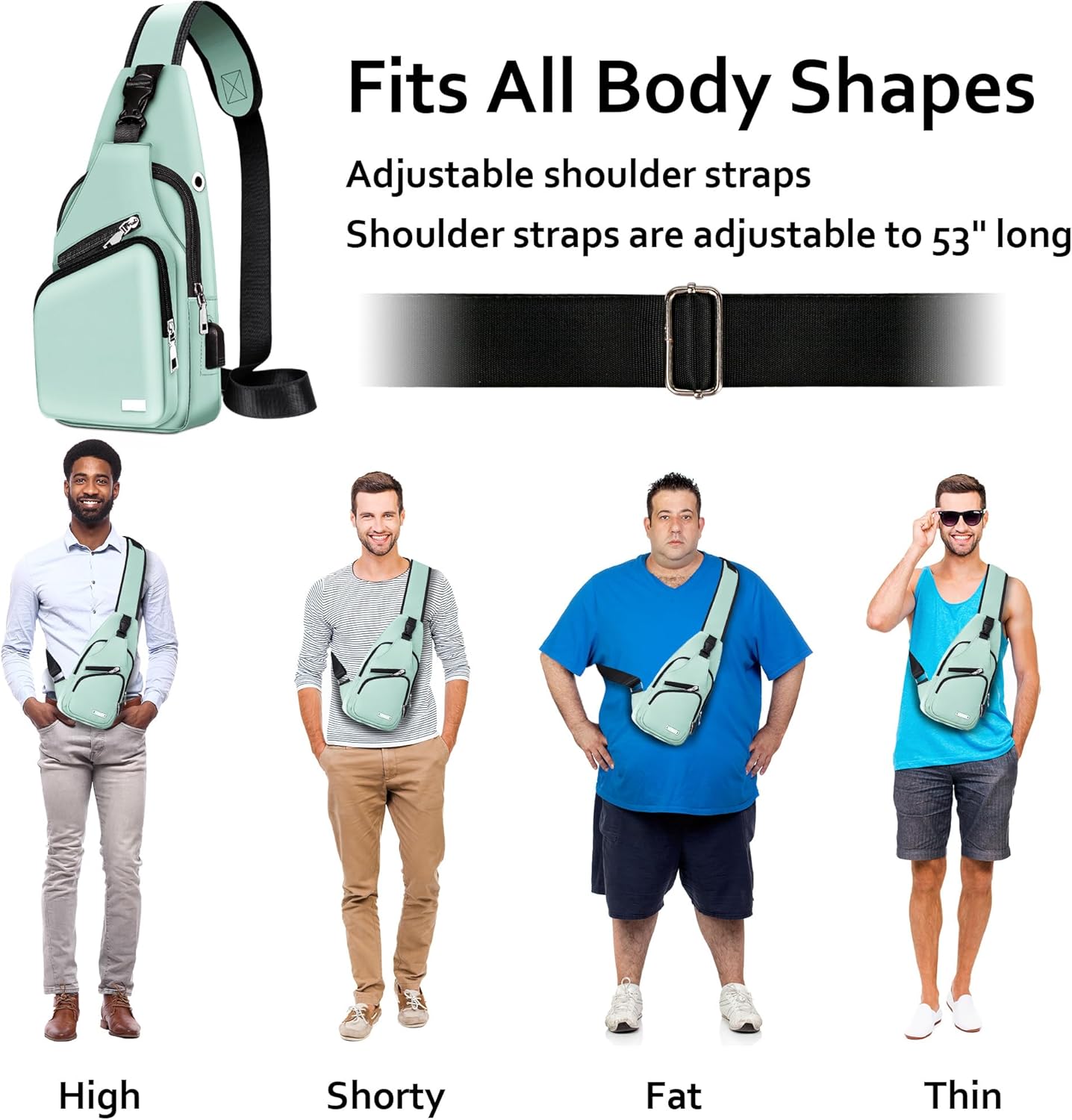 Wasserdichte Sling Bag Umhängetasche für Herren Damen Sling Rucksack Wanderrucksack Mehrzweck Cross Body Brusttasche