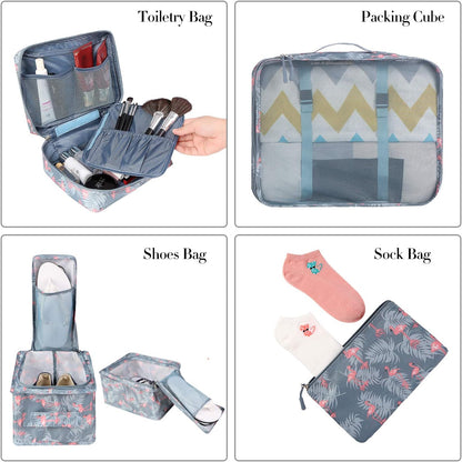 BAGAIL 8er Set Packwürfel Gepäckorganizer für Reisezubehör