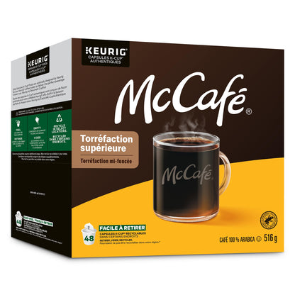 McCafé Premium Medium Dark Roast K-Cup Kaffeepads, 48 Stück, ethisch einwandfrei bezogen, für Keurig Kaffeemaschinen