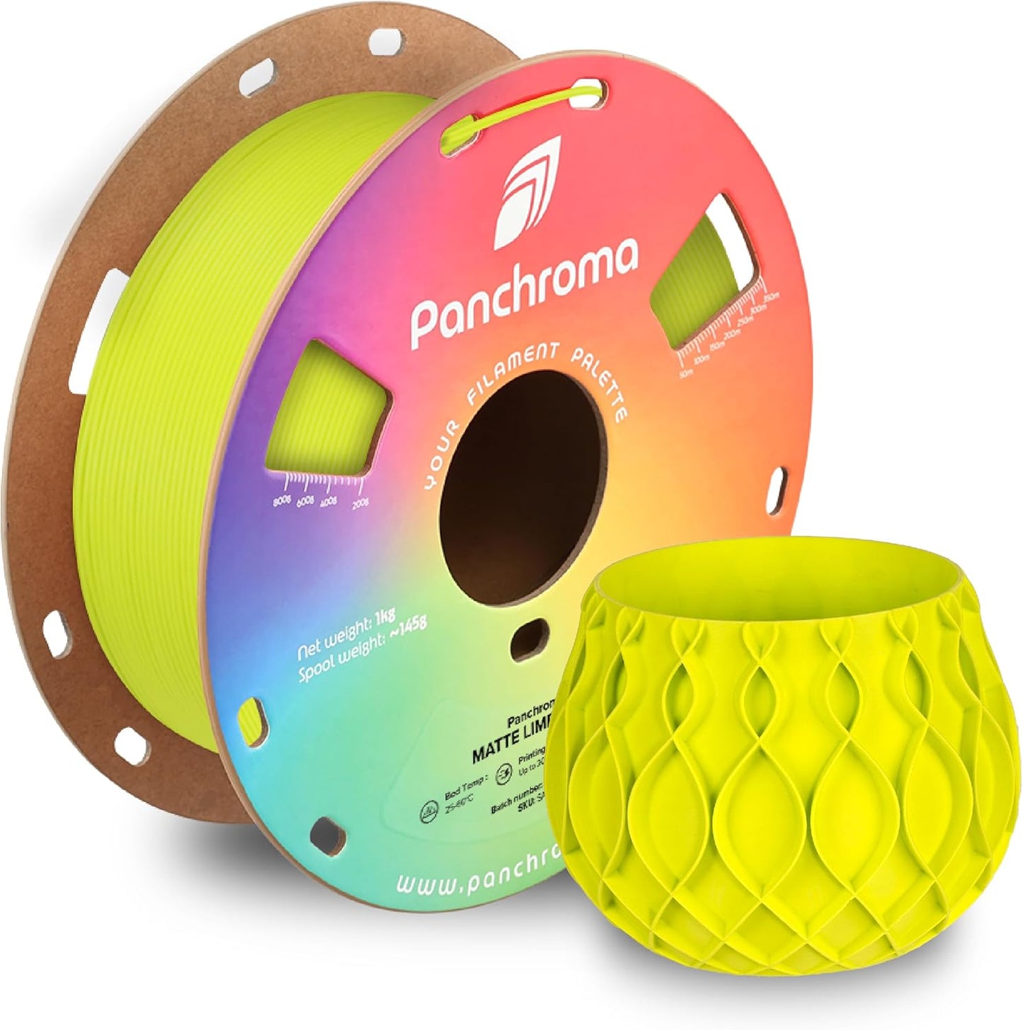 1kg - Matte121 - 1.75mm Matte Lime Green (Hex Code: #D7d602)