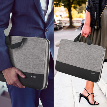 Funda para portátil Ytonet, bolsa para portátil TSA de 15.6 pulgadas, funda para portátil resistente al agua, bolsa de transporte para ordenador compatible con portátiles Lenovo, HP, Dell, Asus, regalos para hombres y mujeres, gris