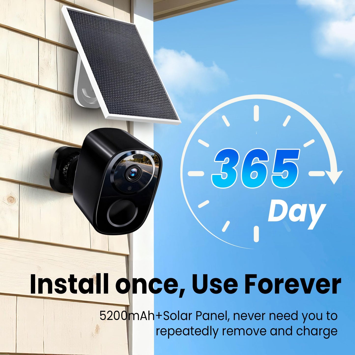2026 Enhanced 2K UHD Security Cameras Wireless Outdoor – Free Cloud & SD Storage, Dual-Band WiFi 2.4G/5G, Full-Color Night Vision, 6-Month Battery, Motion Alerts, IP66 Weatherproof, 2-Way Talk