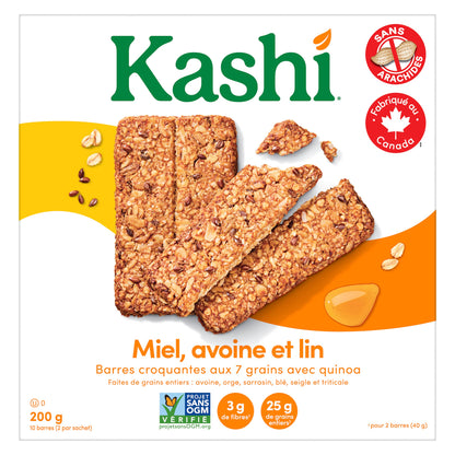 Kashi, 7 Korn, Honig Hafer Leinsamen mit Quinoa, 10 Riegel, 200g/7.1oz, Kanadisch}