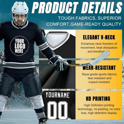 Individuelles Hockeytrikot für Herren/Damen/Kinder/Jugendliche, personalisierbar mit Name/Nummer/Logo, Übergröße Hockey-Shirt