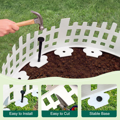 2-Inch x 66 FT Landscape Edging Border with 100 Spikes, No Dig Garden Border Edging Kit, Plastic Edging Border Flexible for Garden Flower Beds Lawn Yard Paver Pathway (Black)