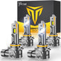 Termitor 2026 Upgraded H4/9003/HB2 Light Bulbs, 90,000LM 15X Super Bright Hi/Low Beam, 6500K Cool White H4 9003 Fog Lights, 1:1 Halogen Size Automotive Replacement IP68 Waterproof, Pack of 2