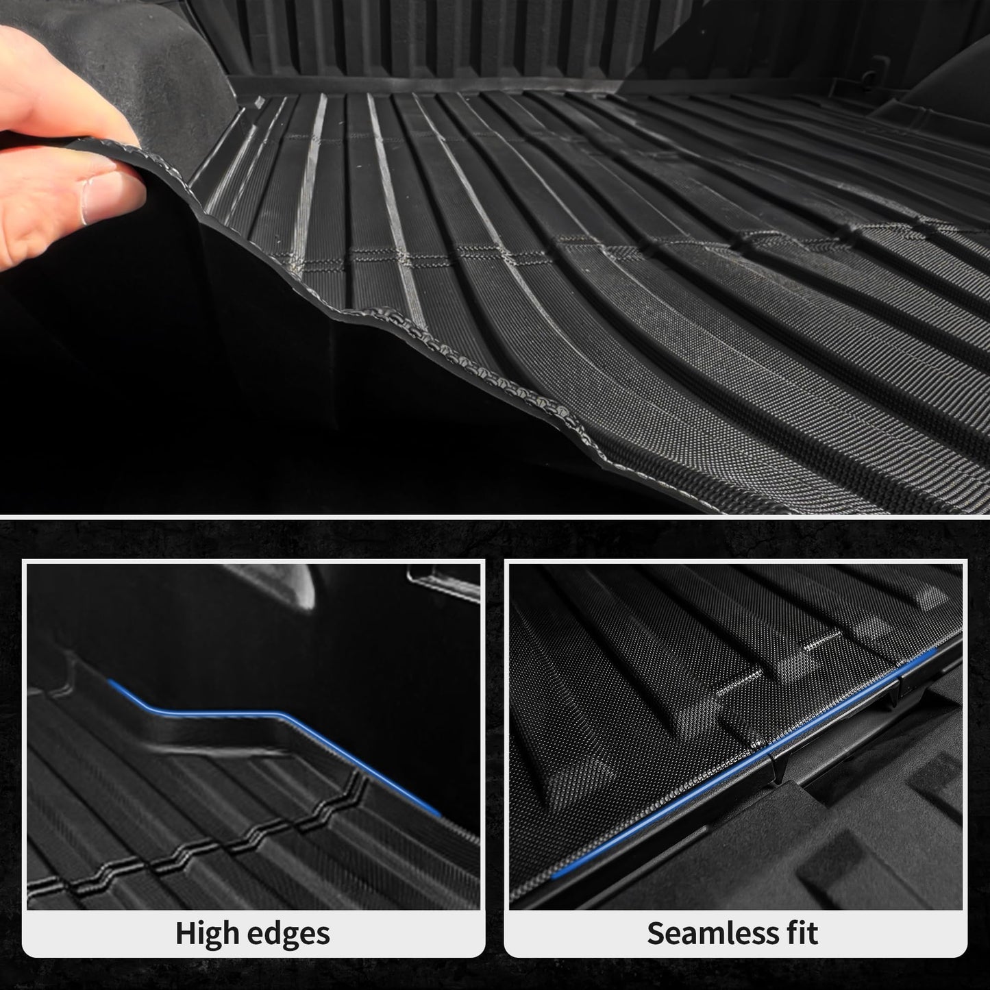 OEDRO Floor Mats Fit for Toyota Camry 2011-2007, Custom Fit Front & 2nd Row Floor Liner Set, TPE All Weather Protection Camry Car Mats, Black