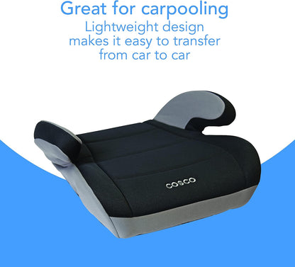 Cosco Kids Topside Leichter, rückengestützter Sitzerhöher, waschbarer Bezug, Schwarz