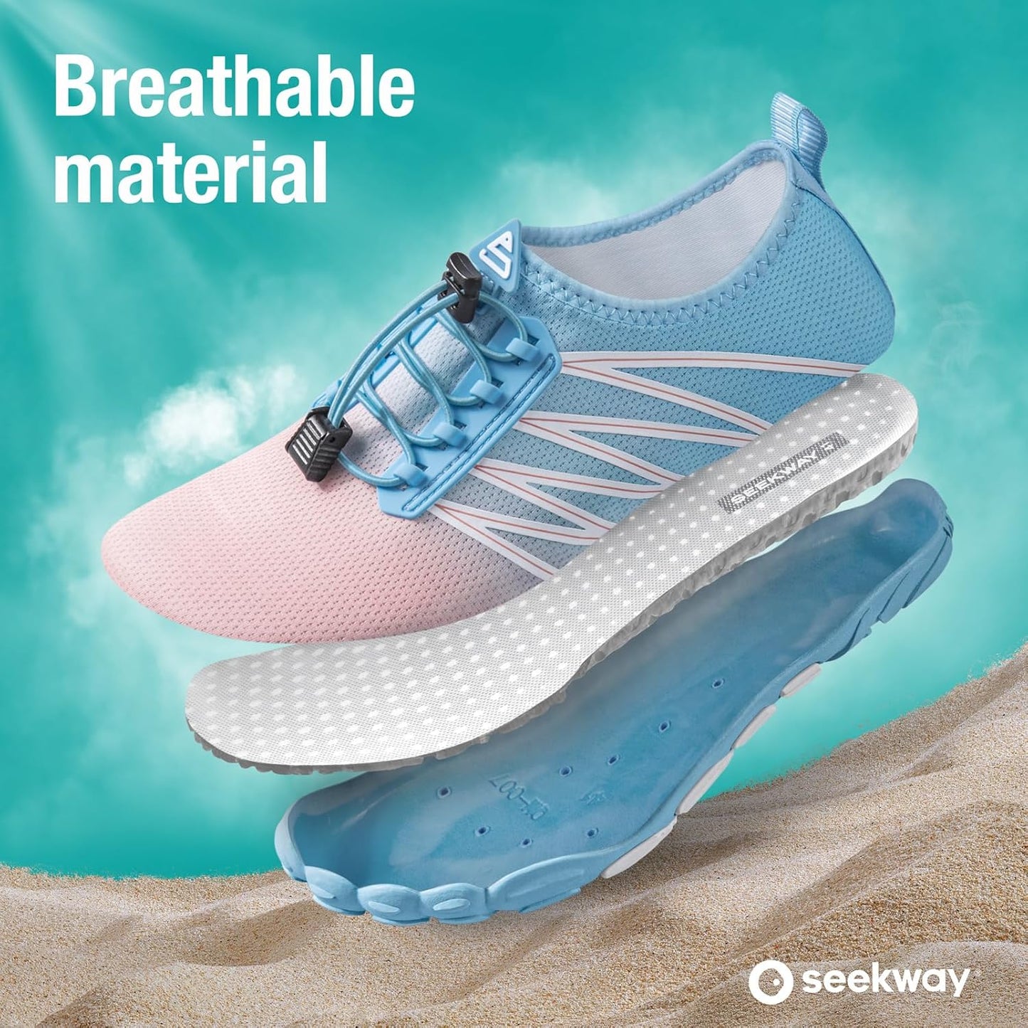 SEEKWAY Wasserschuhe Herren Damen Erwachsene Quick-Dry Badeschuhe Barfußschuhe für Strand Schwimmen Fluss Pool See Wandern Kajak Surfen