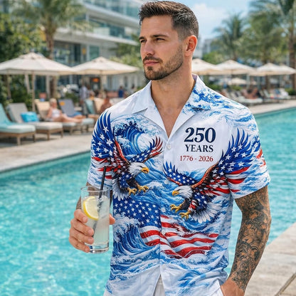 America's 250th Anniversary Hawaiian Shirt - A Patriotic Gift Like No Other