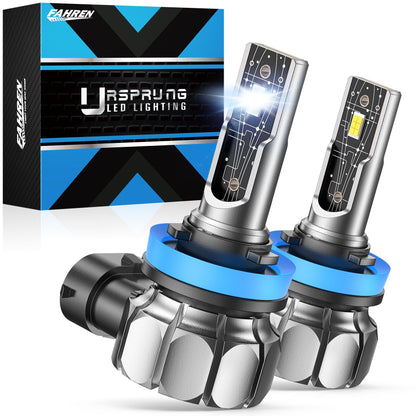 FAHREN 9005 9006 Light Bulbs Combo, Upgraded 100,000LM 1500% Super Bright Bulb 1:1 Mini Size No Adapter Required, 6500K Cool White HB3/HB4 Compatible, Plug-and-Play, Pack of 4