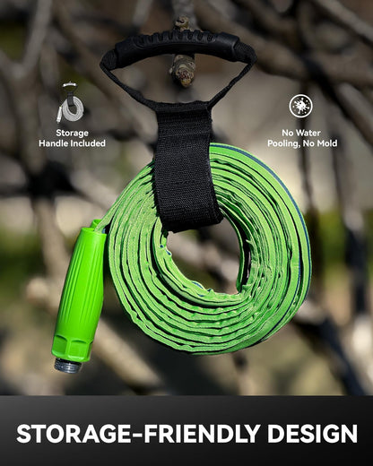RAINPOINT Garden Hose 100FT, Up to 60% Lighter Non-Expanding Water Hose with TPE Inner Tube, Lightweight & Flexible Anti-Kink Hose, 800D Oxford Fabric, Weather-Resistant, 450PSI Burst, 3/4" Fittings