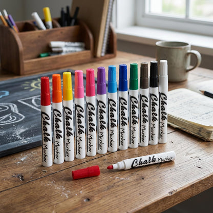 Dry Erase Markers Low Odor Fine Whiteboard Markers Thin Box of 12，10 Colors