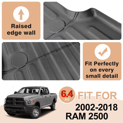 TripleAliners Truck Mat Compatible with 2019-2026 Chevy Silverado 1500 / GMC Sierra 1500 6.6FT Accessories, Truck Bed Mat Heavy Duty Custom Fit All Weather Protection TPE Pickup Liner, Standard Bed