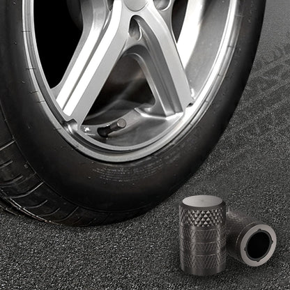 CKAuto Tire Valve Stem Caps, Black, 4 pcs/Pack, Anodized Aluminum Tire Valve Cap Set, Corrosion Resistant, Universal Stem Covers for Cars Trucks Motorcycles SUVs and Bikes