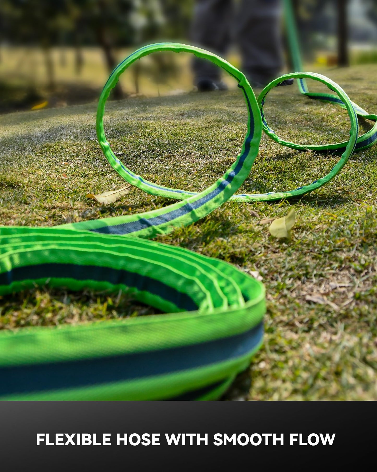 RAINPOINT Garden Hose 100FT, Up to 60% Lighter Non-Expanding Water Hose with TPE Inner Tube, Lightweight & Flexible Anti-Kink Hose, 800D Oxford Fabric, Weather-Resistant, 450PSI Burst, 3/4" Fittings