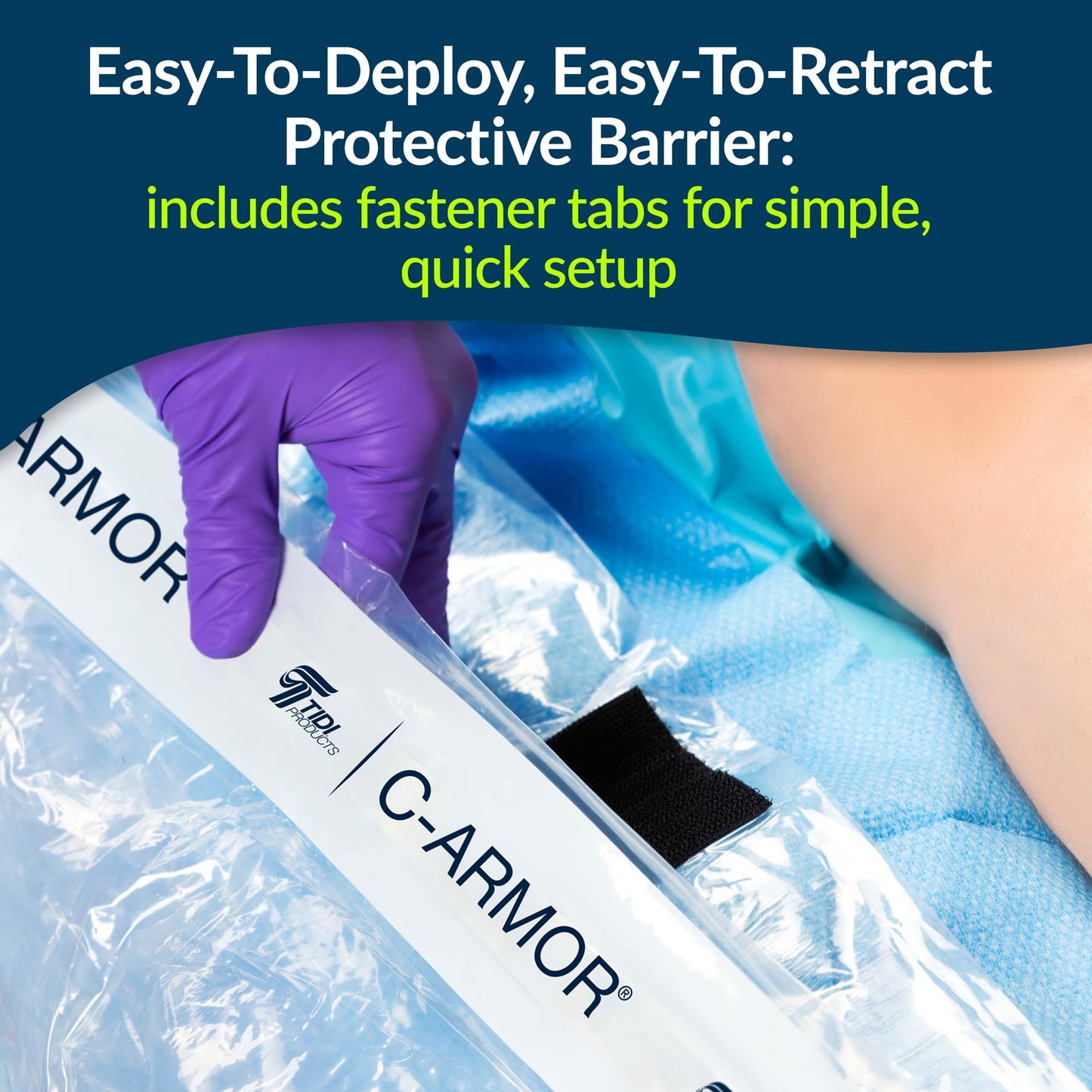 TIDI 5523 C-Armor Drape ― Designed to Protect The Sterile Field When Using a C-Arm Imaging System ― Quantity: 12 Sterile C-Armor Drapes ― Medical Supplies