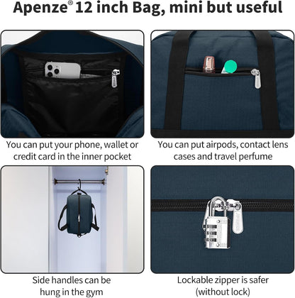 Kleine Sporttasche 18 Zoll Handgepäck Reisetasche für Wochenendtrips Sport-Schwarz