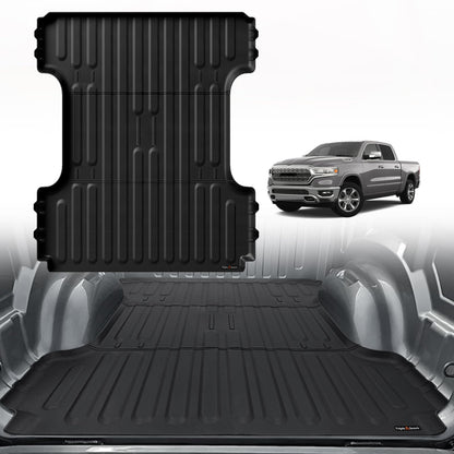 TripleAliners Truck Mat Compatible with 2019-2026 Chevy Silverado 1500 / GMC Sierra 1500 6.6FT Accessories, Truck Bed Mat Heavy Duty Custom Fit All Weather Protection TPE Pickup Liner, Standard Bed