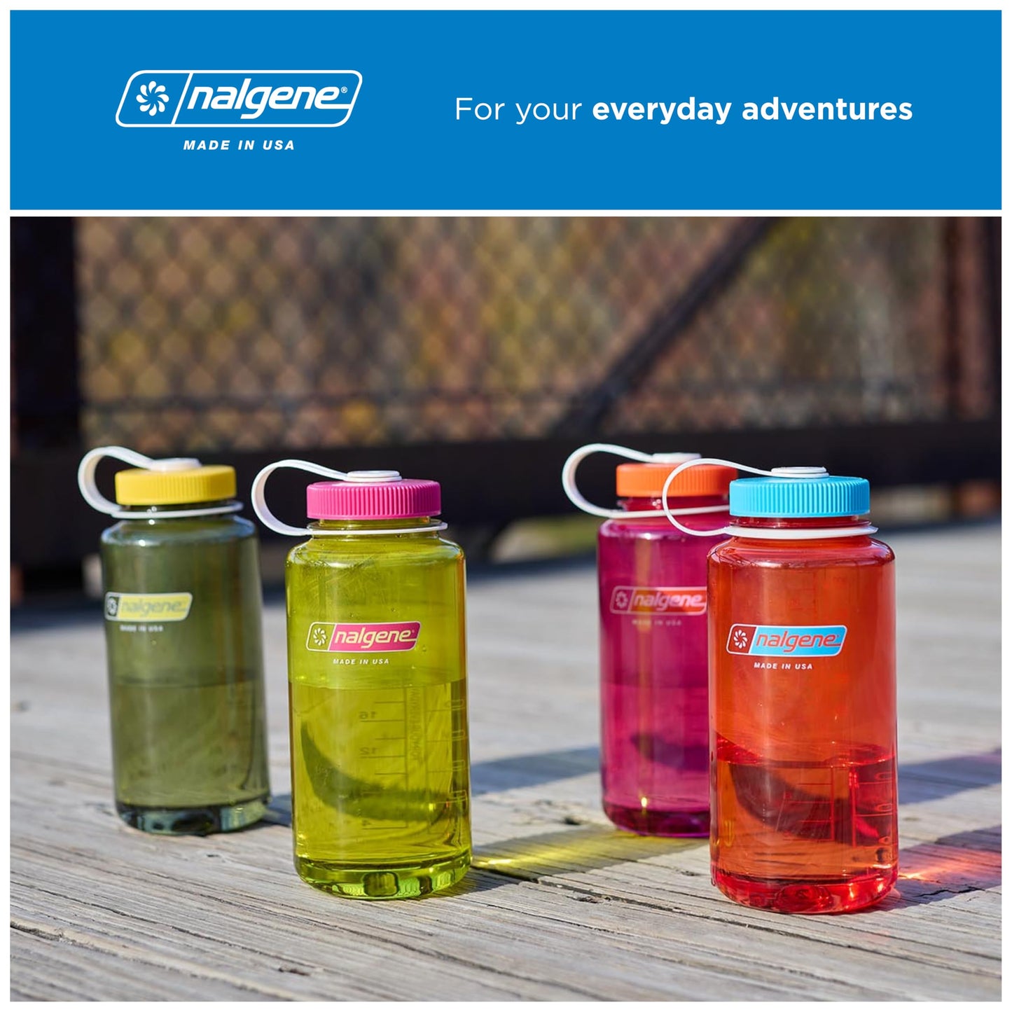 Nalgene 32 oz Wide Mouth Water Bottle | BPA-Free, Durable & Leak Proof, Lightweight Bottle for Hiking & Gym, Work & Travel
