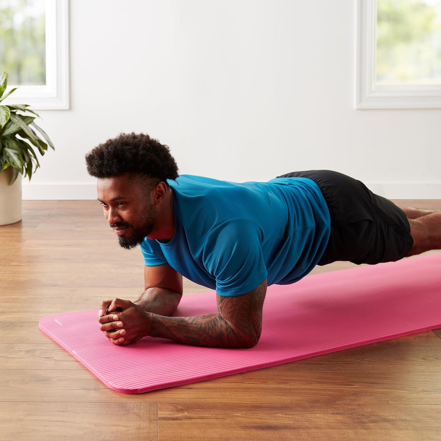 Amazon Basics Dicke Übungs-Yogamatte mit Tragegurt