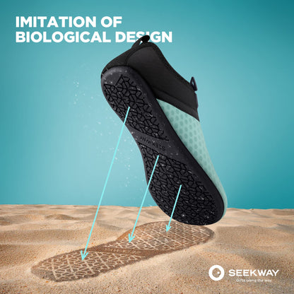 SEEKWAY Wasserschuhe Damen Herren Schnelltrocknend Badeschuhe Aquaschuhe Barfuß Rutschfest Schwimmen Pool Outdoor Surfen Fluss See Yoga