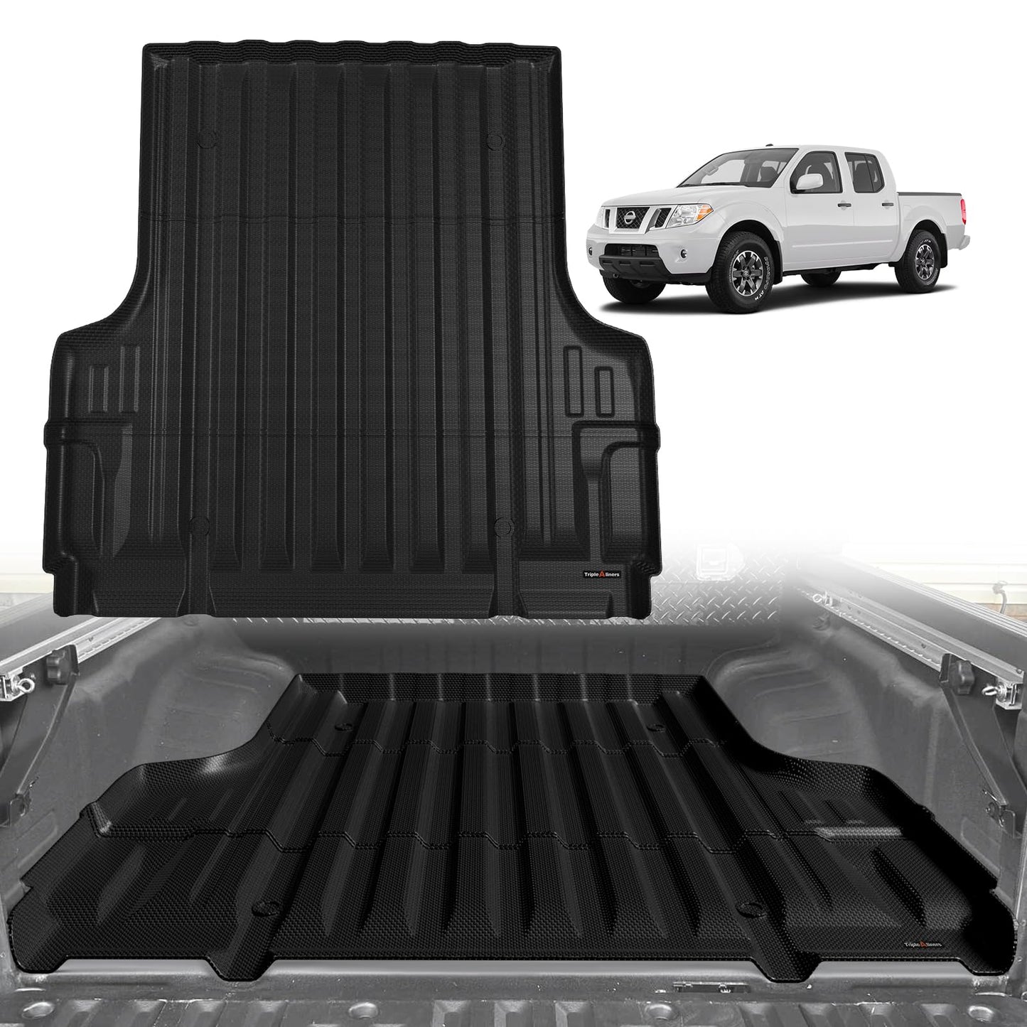 TripleAliners Truck Mat Compatible with 2019-2026 Chevy Silverado 1500 / GMC Sierra 1500 6.6FT Accessories, Truck Bed Mat Heavy Duty Custom Fit All Weather Protection TPE Pickup Liner, Standard Bed