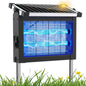 Solar Bug Zapper Outdoor, Waterproof Mosquito Zapper Outdoor Solar Powered, 4500V Electric Bug Zapper Indoor w/Smart Light Sensor, Mosquito Trap Fly Zapper for Patio Kitchen Garage Yard Camping