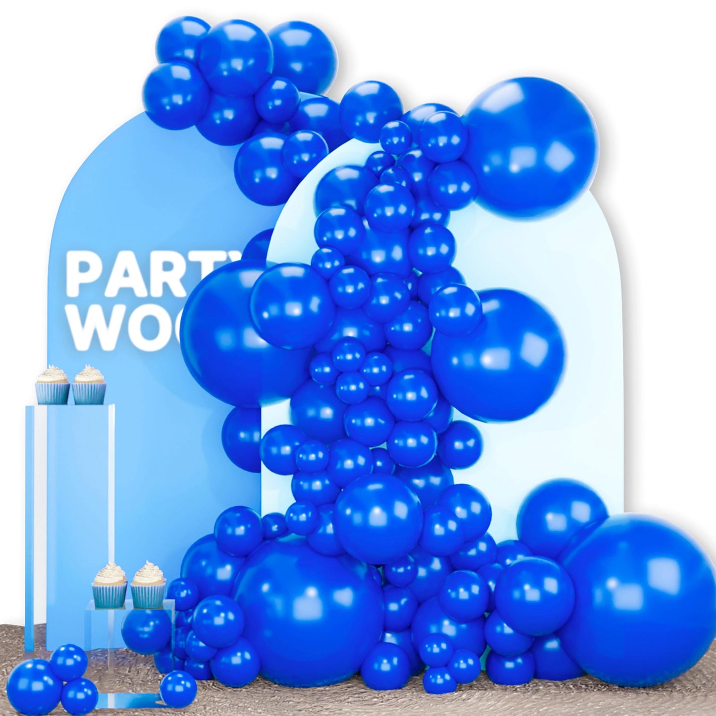 PartyWoo White Balloons 140 pcs Different Sizes of 18 12 10 5 Inch White Balloons Arch Kit Garland for Wedding Baby Shower Birthday Bridal Shower Graduation Engagement Party Decorations White-Y13