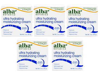 Alba Botanica Hawaiian Moisture Cream, Soothing Jasmine & Vitamin E 3 oz (Pack of 6)
