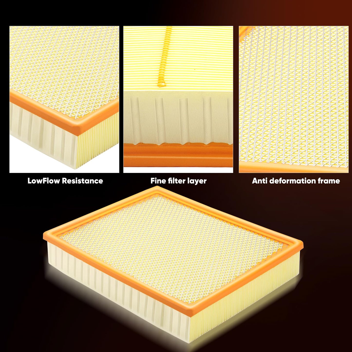 CA10262 Engine Air Filter Fit Ford Expedition/F150/F250/F350 (2007-2021) & Lincoln Navigator Replaces FA1883, 7C3Z9601A, A35642