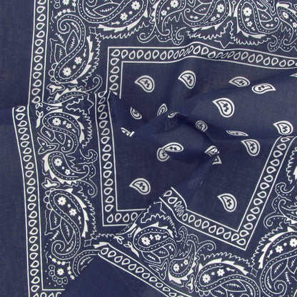 BOOLAVARD 1er, 6er, 9er oder 12er Pack Cowboy-Bandanas mit original Paisley-Muster (Schwarz)