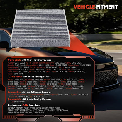 CA10262 Engine Air Filter Fit Ford Expedition/F150/F250/F350 (2007-2021) & Lincoln Navigator Replaces FA1883, 7C3Z9601A, A35642