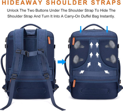 Lumesner Handgepäck Rucksack, extra großer 40L Flugzugelassener Reiserucksack für Damen & Herren