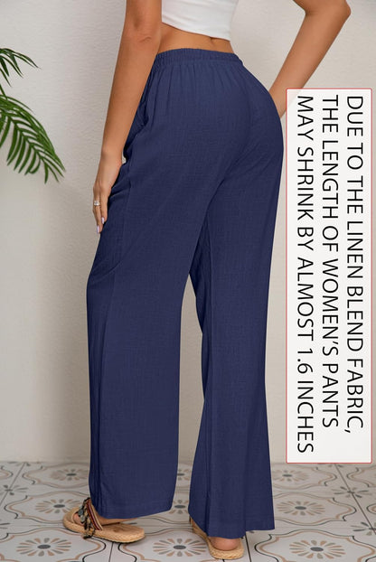AISEW Women's Cotton Linen Palazzo Pants: The Ultimate Lounge Wear