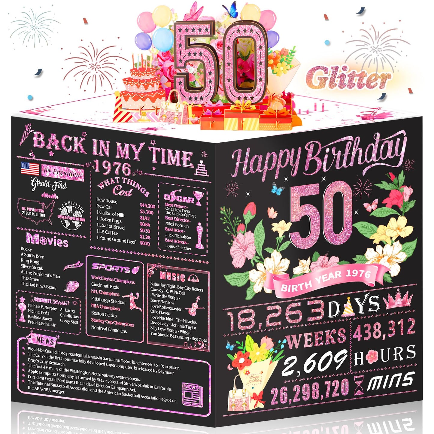 21st Birthday Card,3D Pop Up Funny 21st Birthday Decorations for Girls Granddaughter Sister,Happy 21 Year Old Birthday Gift for Daughter,Great 21Year Old Gifts Idea for Her,Jumbo Rose Glod In 2005